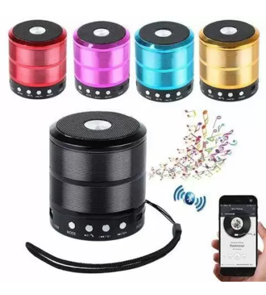 WS-887 Mini Super Bass Splash proof with Charging cable 5 W Bluetooth Speaker  (Multicolor, 2.1 Channel)